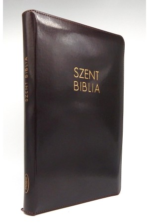 Biblia - Nagy - Sötétbarna - Cipzáros