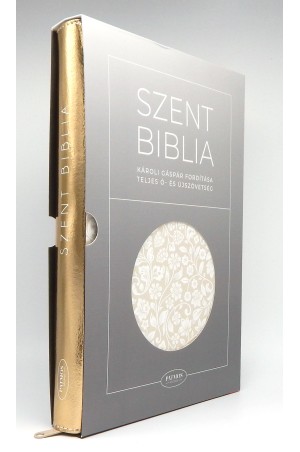 Biblia - Nagy - Növénymintás - Cipzáros