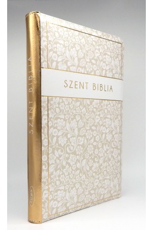 Biblia - Nagy - Növénymintás - Cipzáros