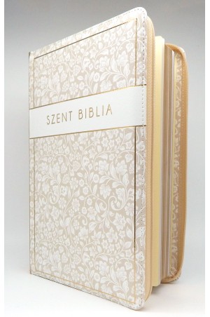 Biblia - Nagy - Növénymintás - Cipzáros