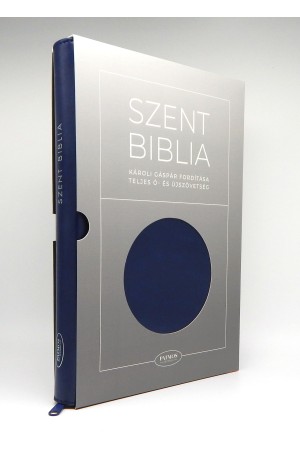Biblia - Nagy - Sötétkék - Cipzáros
