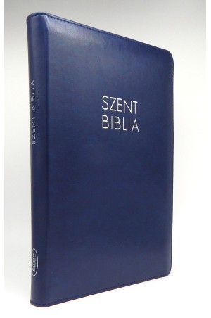 Biblia - Nagy - Sötétkék - Cipzáros