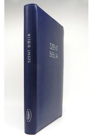 Biblia - Nagy - Sötétkék - Cipzáros