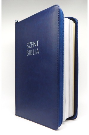 Biblia - Nagy - Sötétkék - Cipzáros