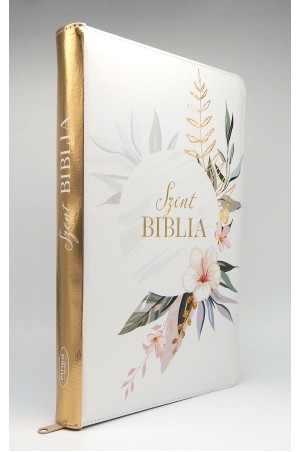 Biblia - Nagy - Virágos - Cipzáros