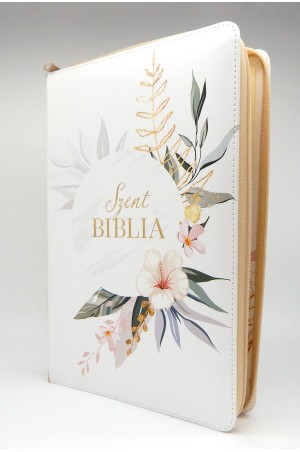 Biblia - Nagy - Virágos - Cipzáros