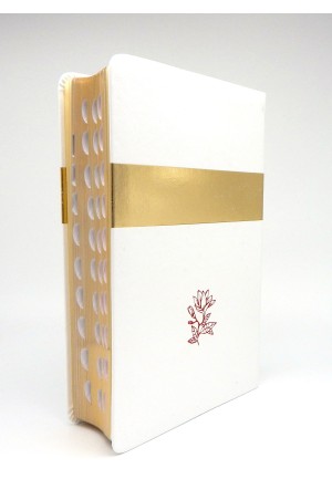 Biblia - Közepes - Fehér liliom - Regiszteres