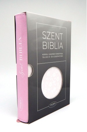 Biblia - Mini - Fehér virágos - Cipzárral