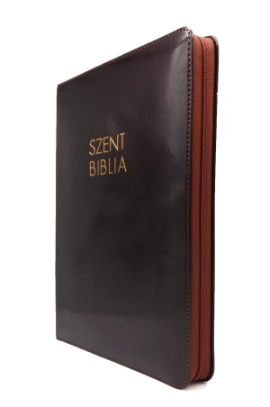 Biblia - Nagy - Sötétbarna - Cipzáros