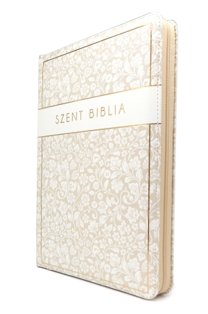 Biblia - Nagy - Növénymintás - Cipzáros
