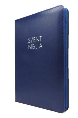 Biblia - Nagy - Sötétkék - Cipzáros