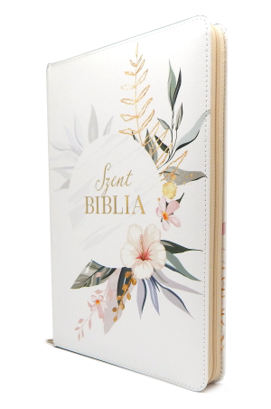 Biblia - Nagy - Virágos - Cipzáros