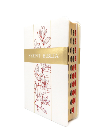 Biblia - Közepes - Fehér liliom - Regiszteres