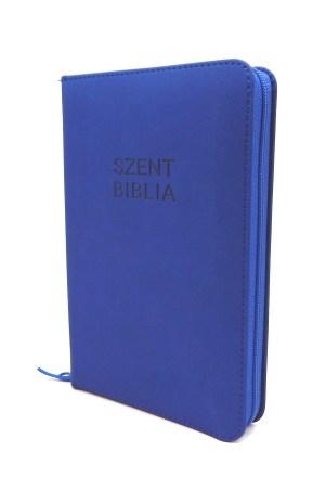 Biblia - Mini - Kék - Cipzáros