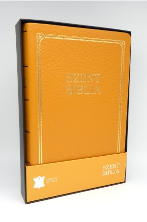 Nagy Biblia Exclusive - Mustár bőr (marhabőr + díszdoboz)
